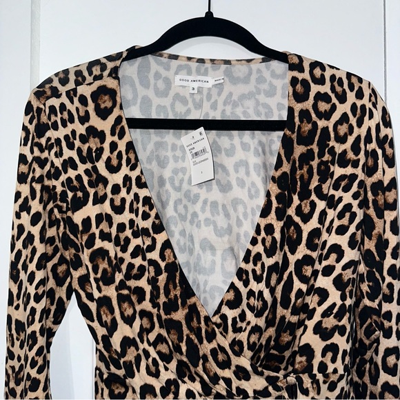 NWT Good Touch Wrap Leopard Top - 3 (L) - Picture 6 of 7